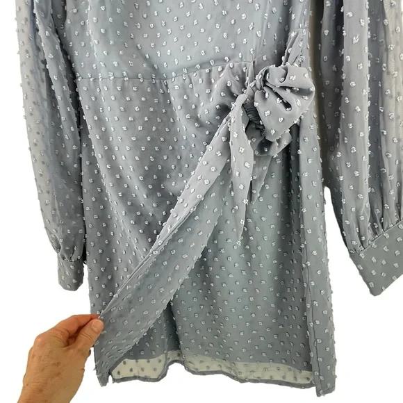 Lulu's Blue Polka Dot Mini Dress - Picture 9 of 16